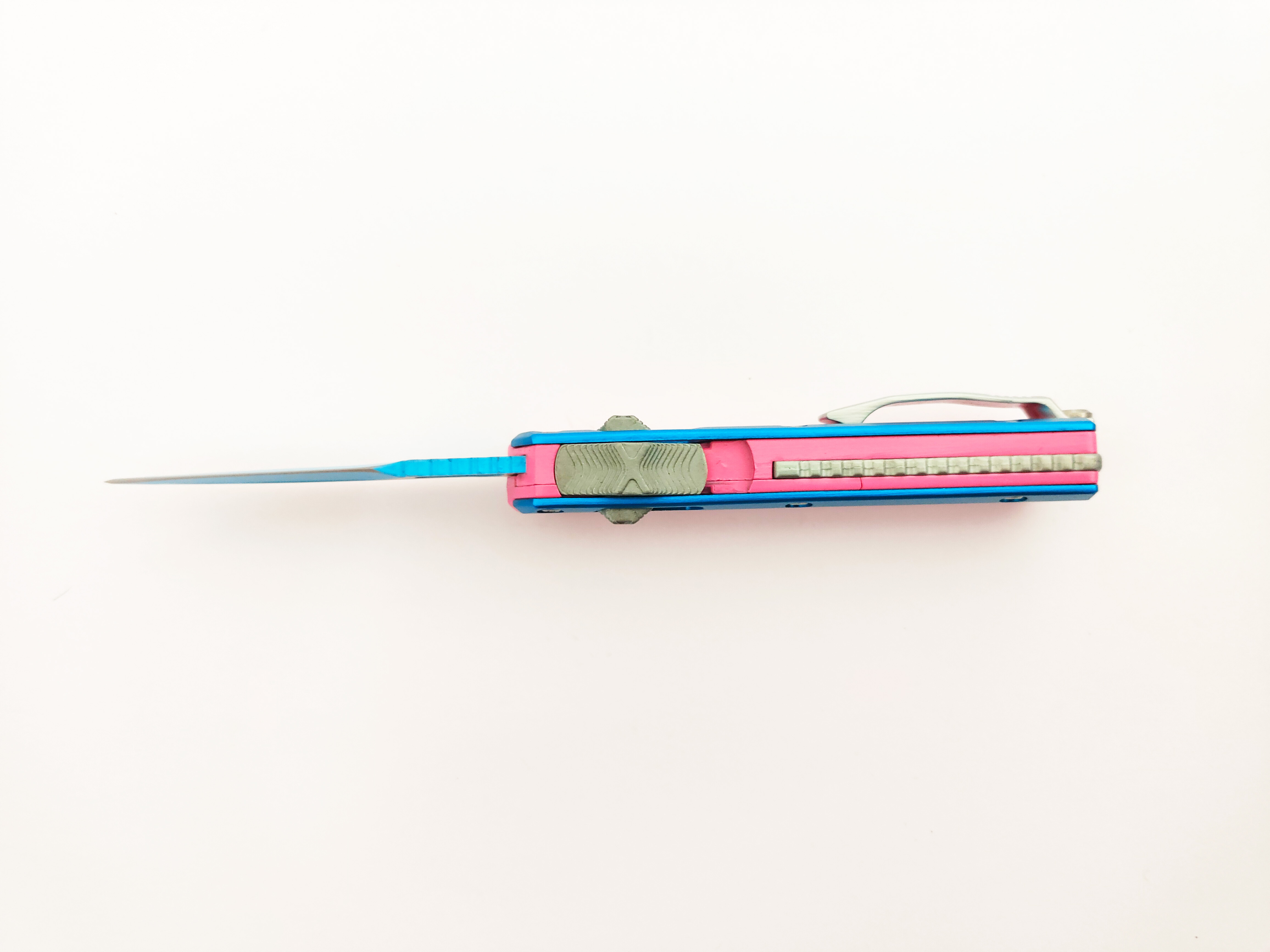 Compact Double Edge Blade Foldable Stainless Steel Outdoor Camping Auto Otf Hiking Pocket Knife 