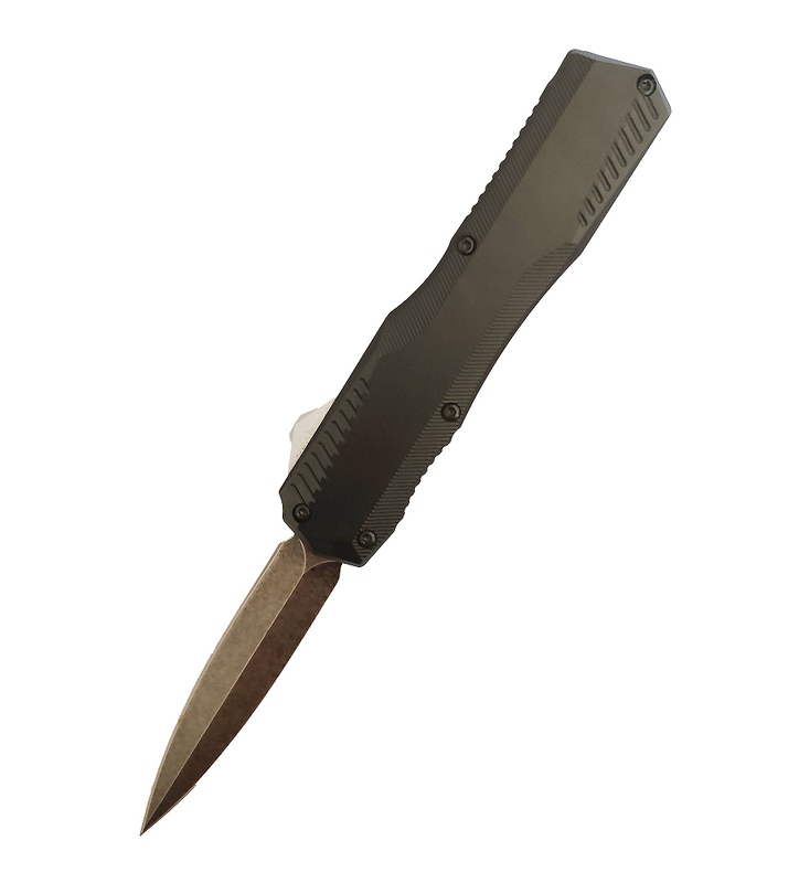 Kershaw D2 Steel Aluminum Handle Button Push Fast Opening And Close Security Fishing Straight Out Knife