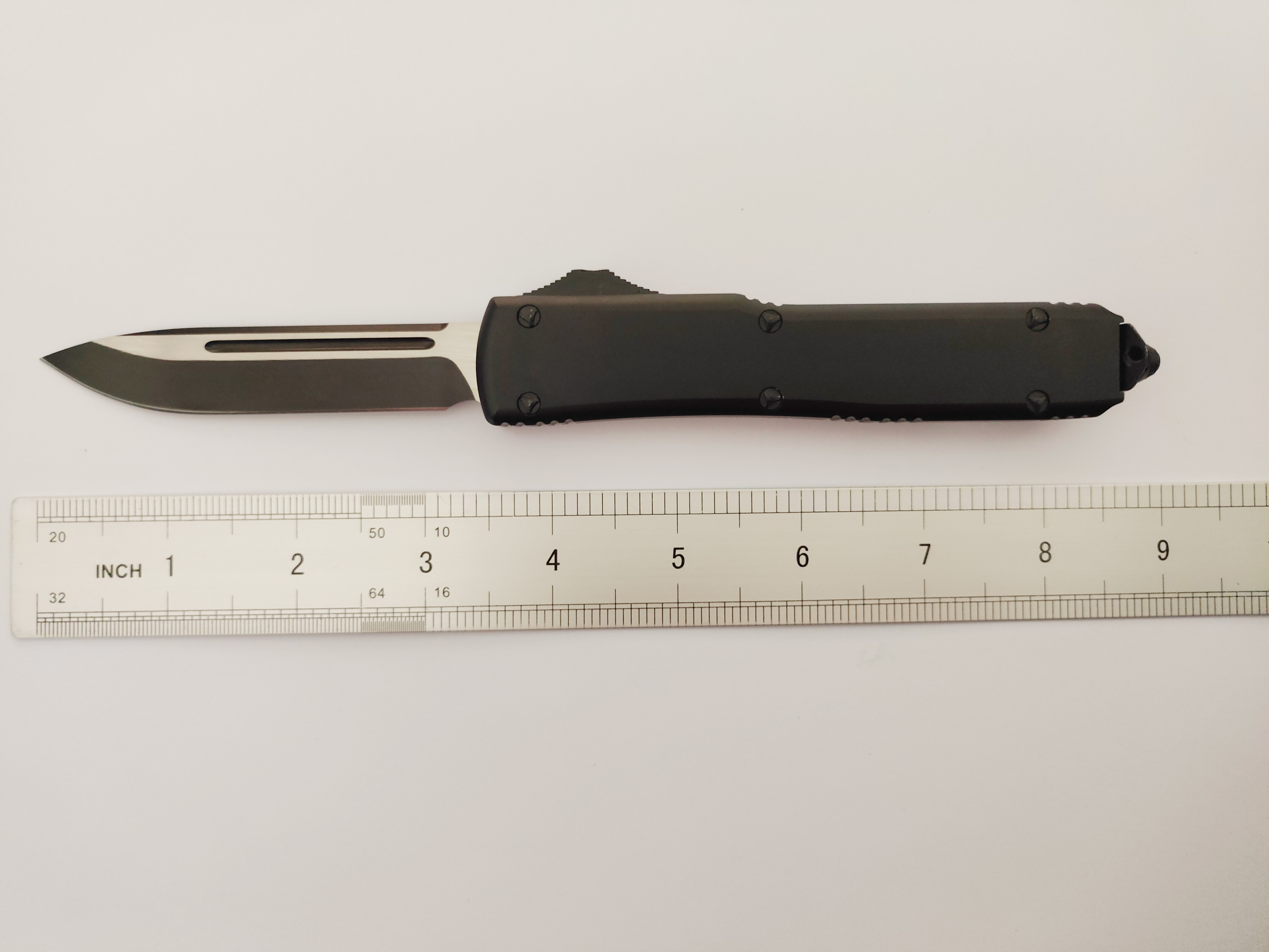 Microtech Utx Series CNC Double Sided Folding Double Edge Blade Button Auto Tactical Knife