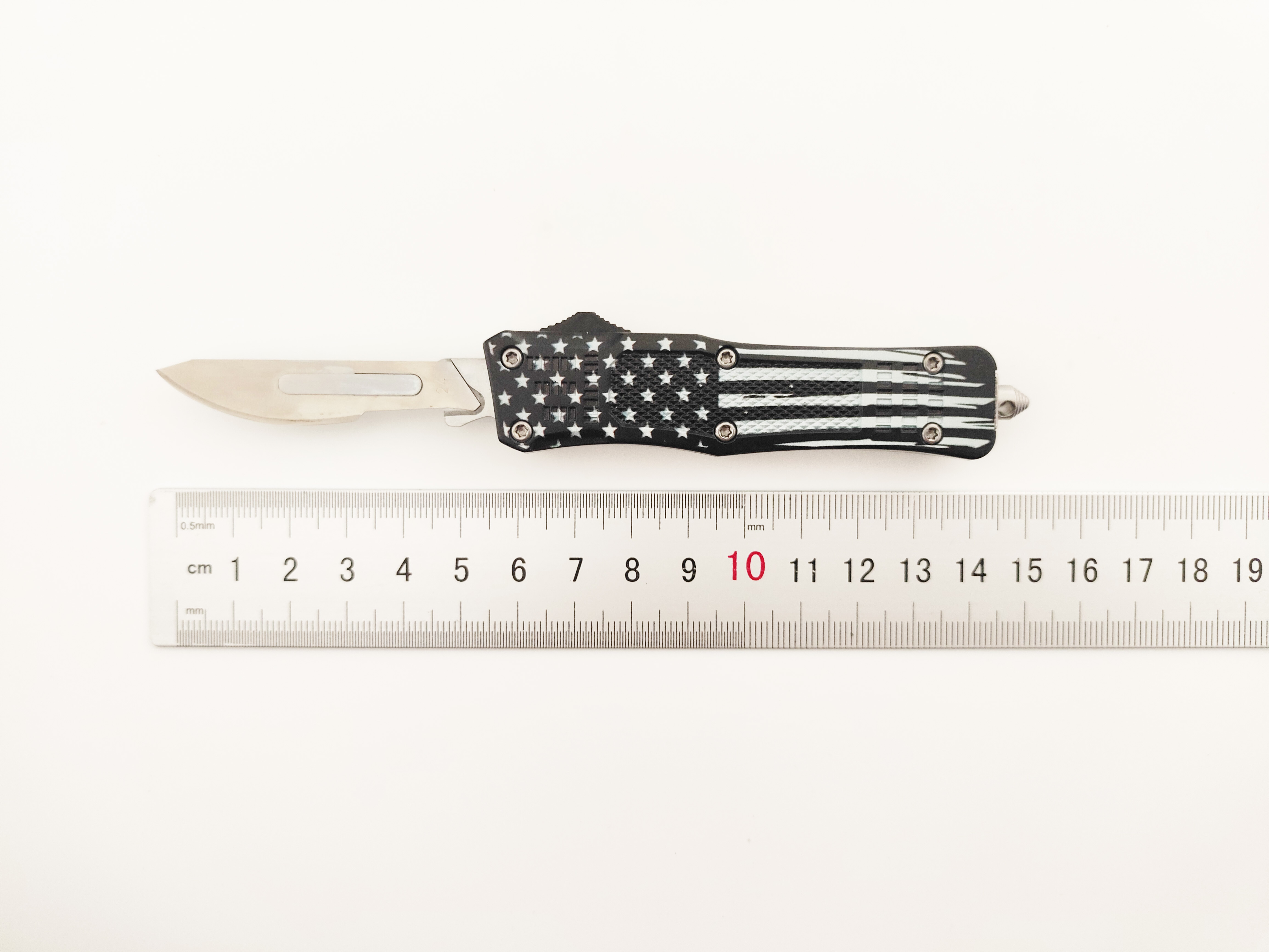 Us American Flag EDC Precision Knife Cutting Tool Utility Craft Replaceable Scalpel Blade Otf Knife