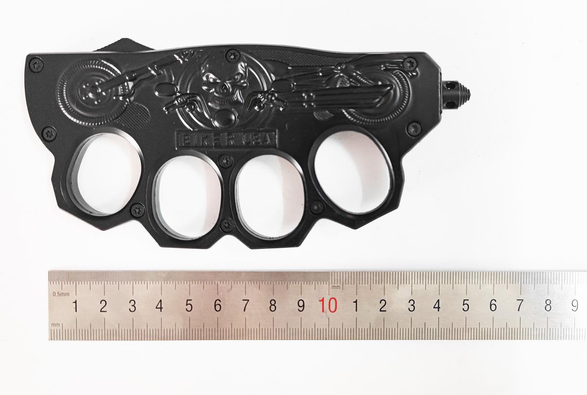 Wholesale Biker Single Blade Drop Point Automatic Hunting Otf Tactical Knuckle Knife