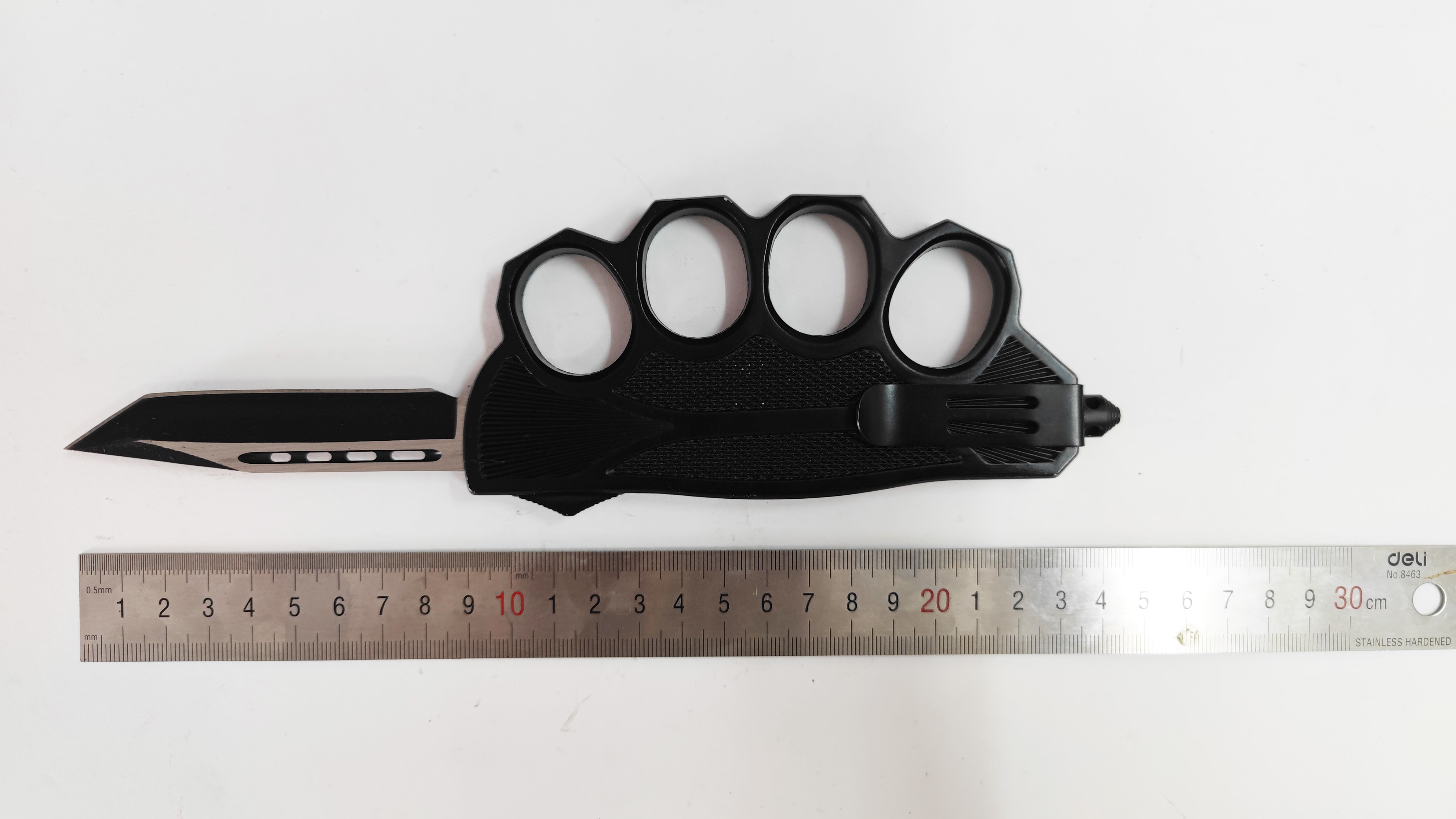Wholesale Automatic Otf Shell Custom Blade Clip Point Otf-Auto Tactical Combat Kunckle Knife for Sale