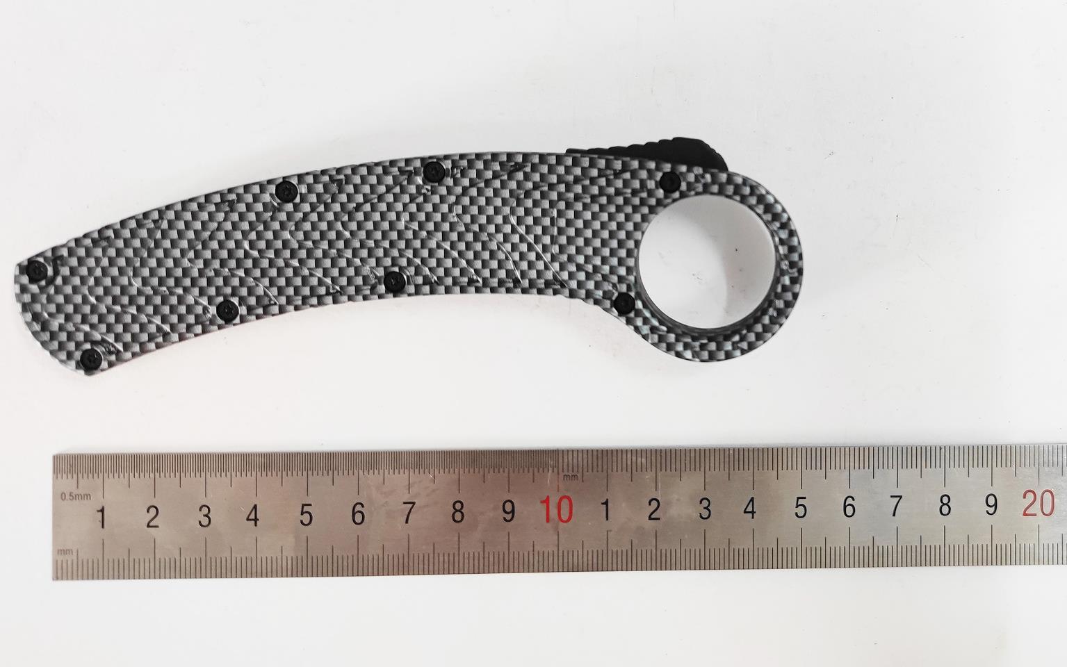 Carbon Fiber Coated Tactical Otf Dual Action Folding Outdoor Karambit Automatic Knife