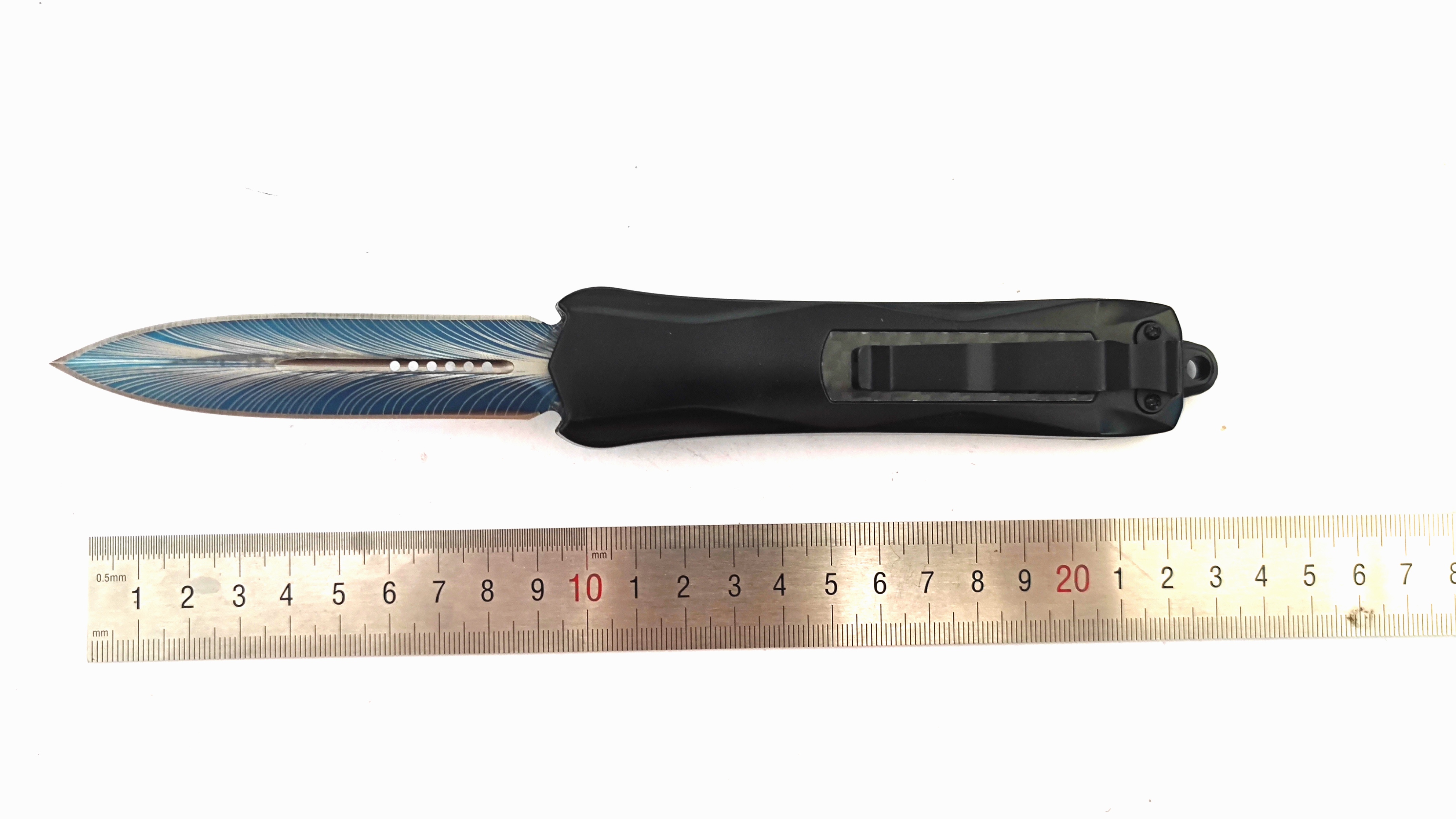 23cm Tactical Knives Outdoor Otf Automatic Hunting Camping Titanium Blade Hunting Defense Knife