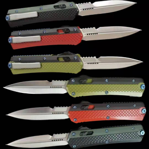 Glykon Large Alloy G10 Handle Auto Otf Folding Pocket Tactical CNC Big Pushbutton Swift Movement Automatic Knife