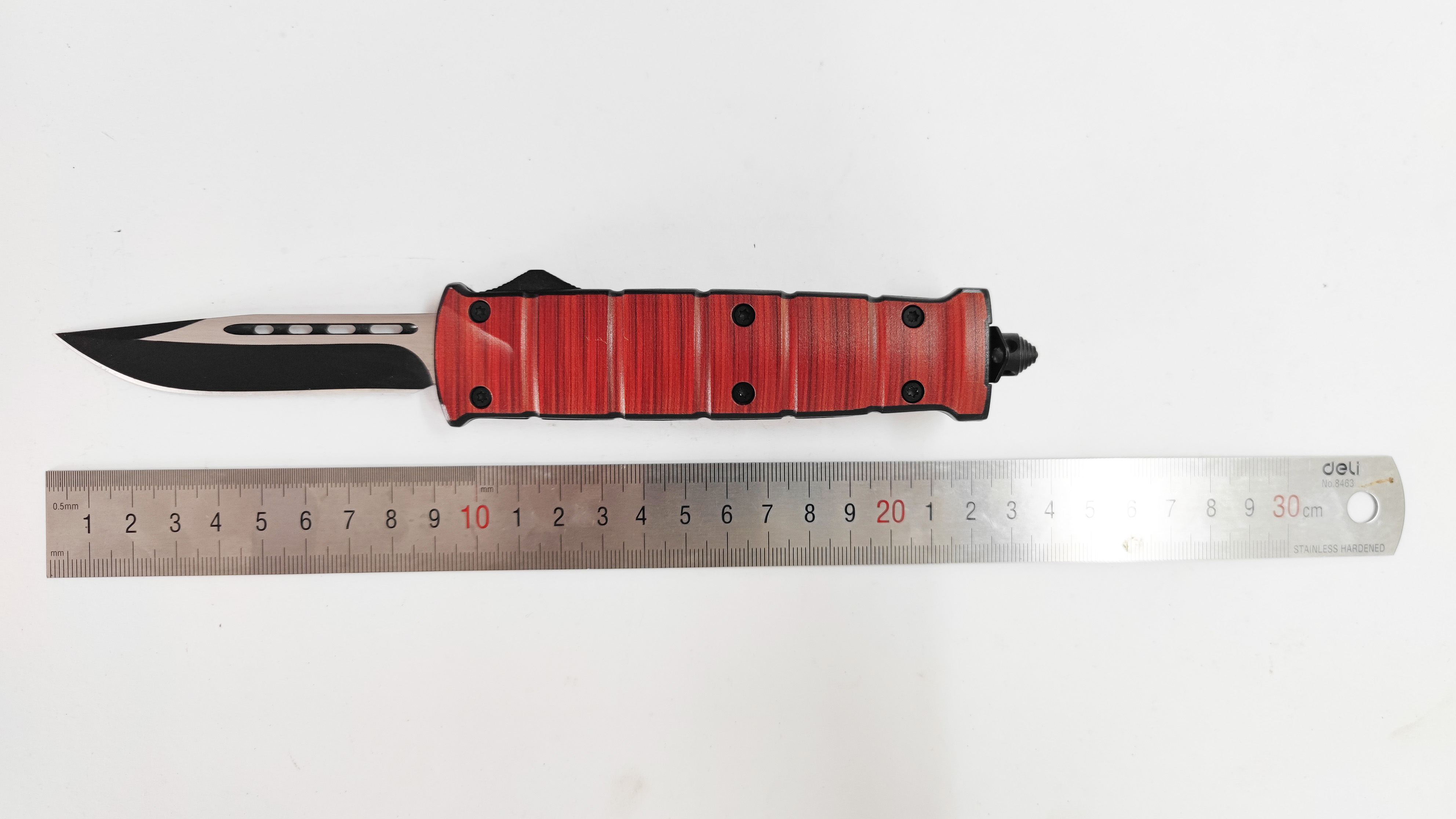Otf Double Action Knife Wood Automatic Wholesale Out The Front Knives Auto Siding Knife