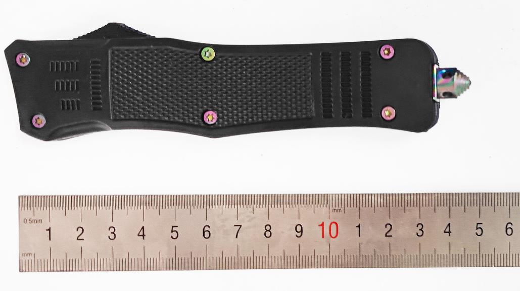 Large Ghost Rainbow Titanium Blade Rubber Coated Auto Otf Tactical Pocket Knife Automatic Knife