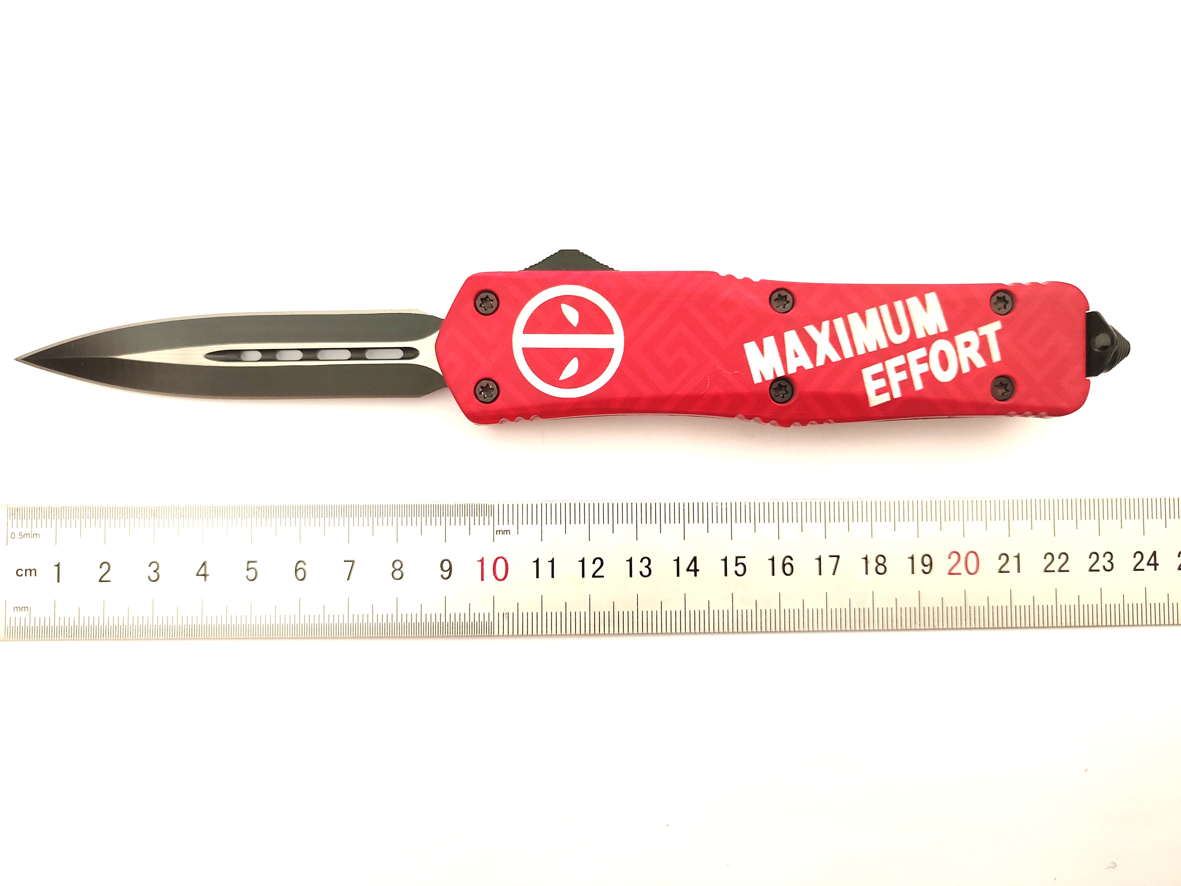 Custom Maximum Effort Combat Pushbutton Switchknife Survival Tactical Automatic Otf Knife
