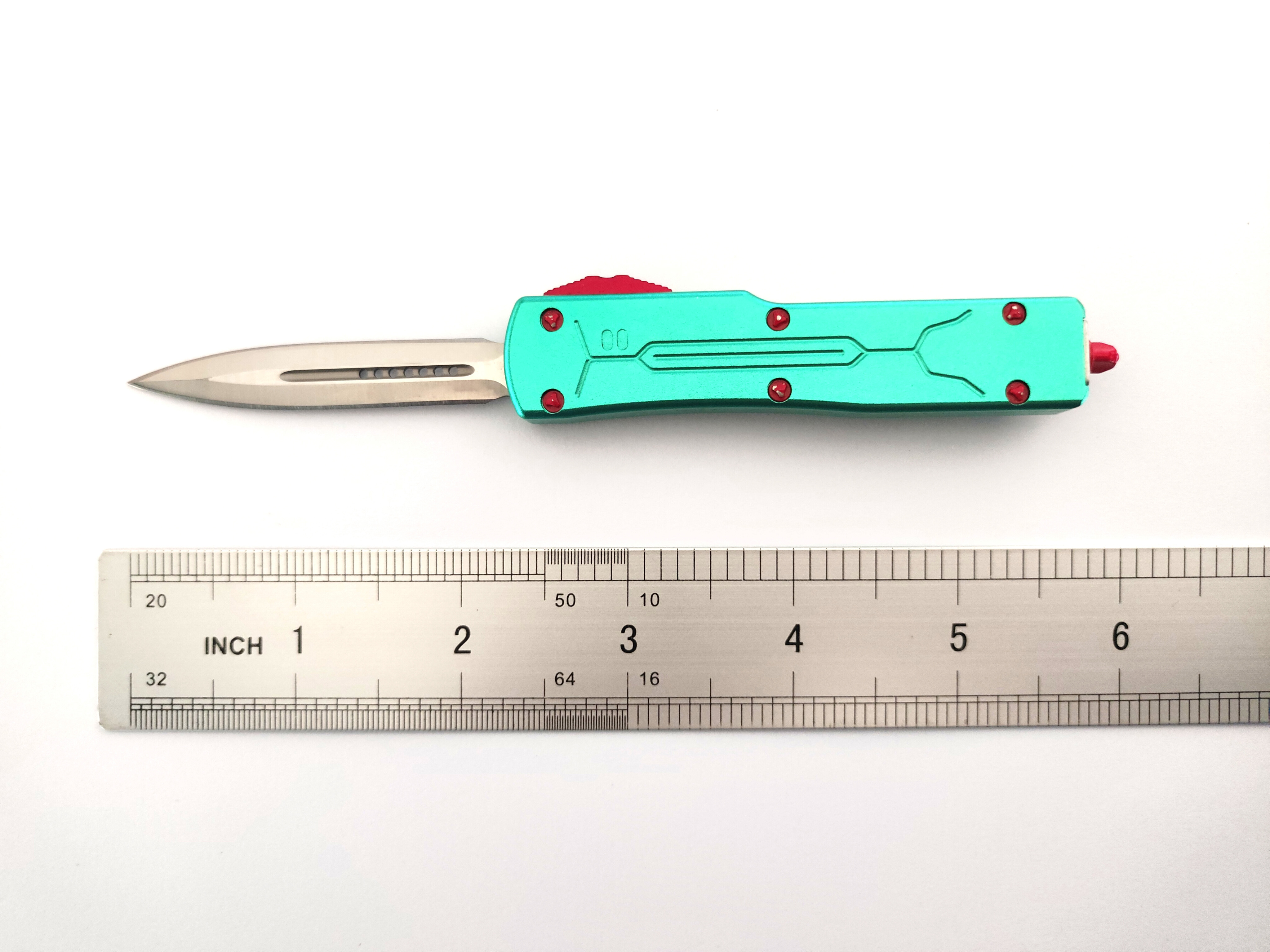 Portable Light Double Edge Mini Automatic Straight Out CNC Aluminum Otf Knife