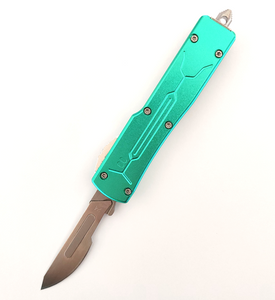 10 Pieces Replacement Blade Aluminum Handle Utility Otf Knife Out The Front Knife