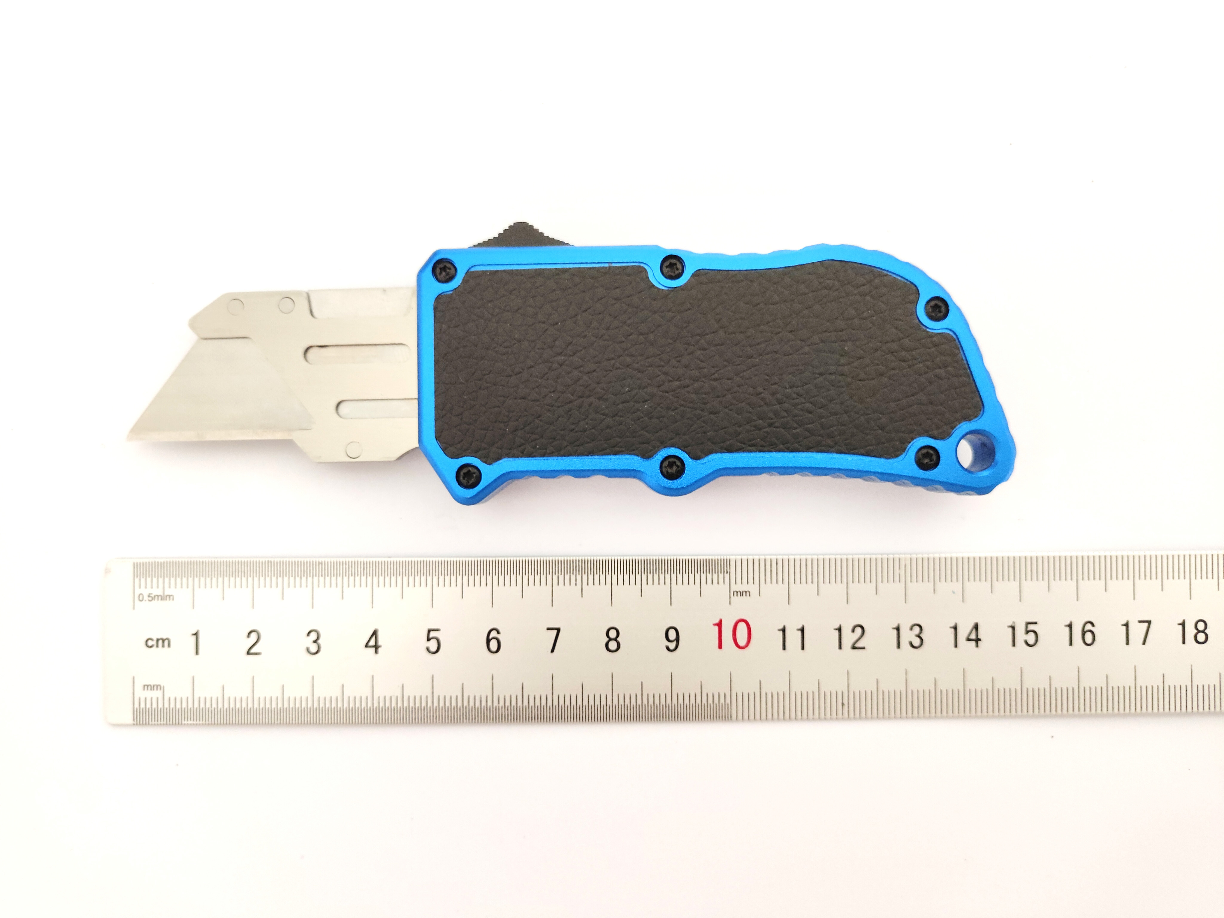 Leather Inlay Foldable Razor Replaceable EDC Automatic Otf Utility Cutter Knife