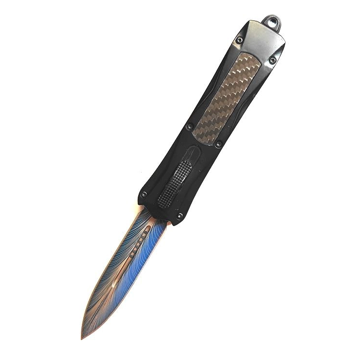 23cm Tactical Knives Outdoor Otf Automatic Hunting Camping Titanium Blade Hunting Defense Knife