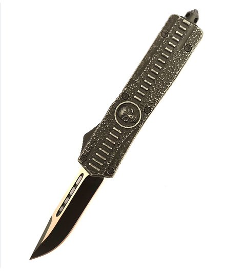 Skull Spring Assisted Double Edge Blade Survival Emergency Tools Automatic Knife