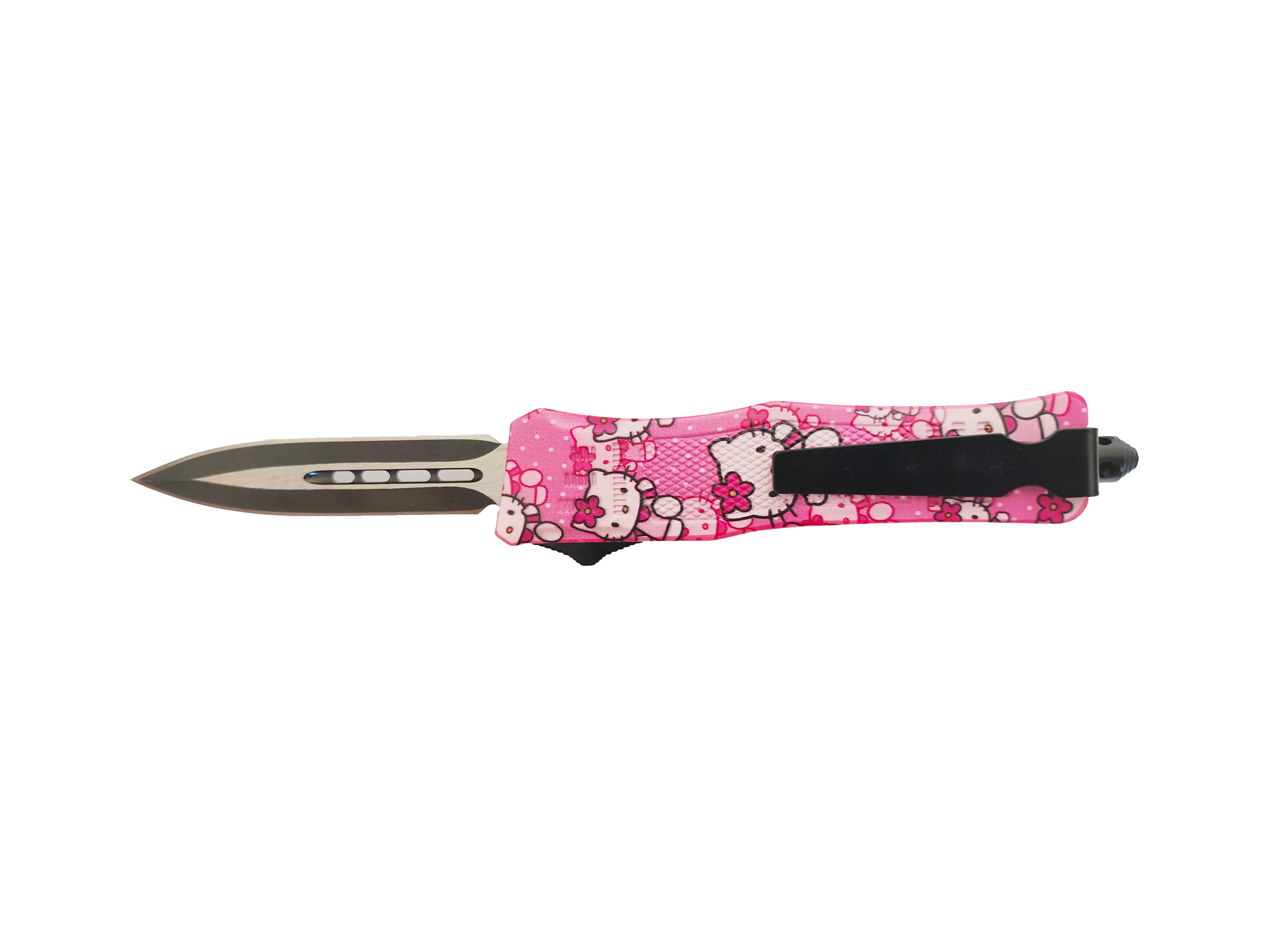 Hello Kitty Small Size Otf Safety Cutting Knives EDC Tactical Combat Survival Gears Automatic Knives