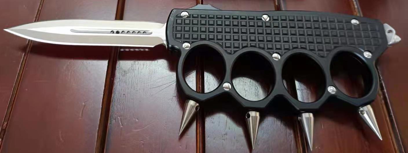 Large Auto Armed-Force Tactical CNC Aluminum Chinese Knuckle Automatic Knife Switchblade Knives