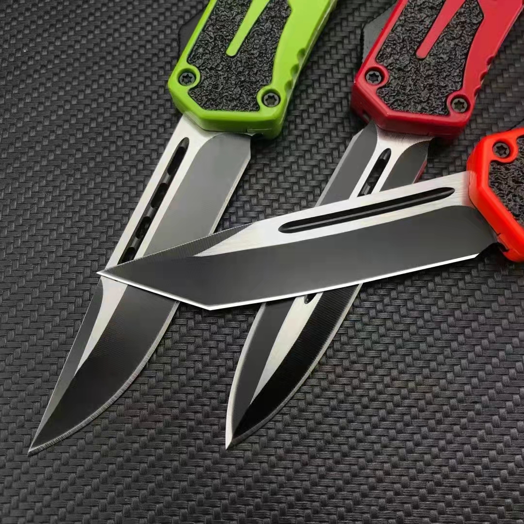 Automatic Sliding Switchblade Otf Sidekick Double Action Survival Tactical Combat Knife