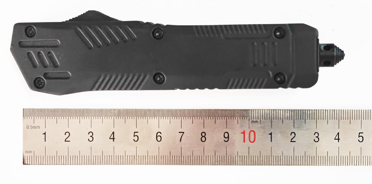 Black Soft Rubber Coated Otf Auto Knives Combat Tactical Automatic Knife