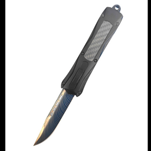 23cm Large Edge Carbon Fiber Automatic Otf Combat Tactical Switchblade Knife