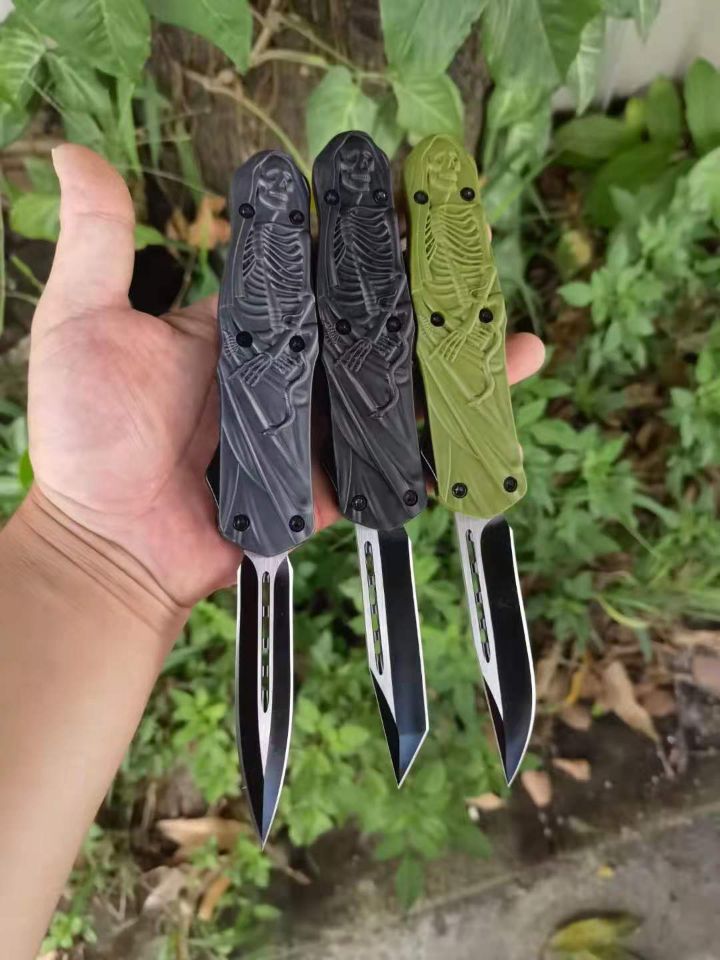 Human Skeleton Otf Dual Action Tactical Hunting Wholesale Automatic Knife