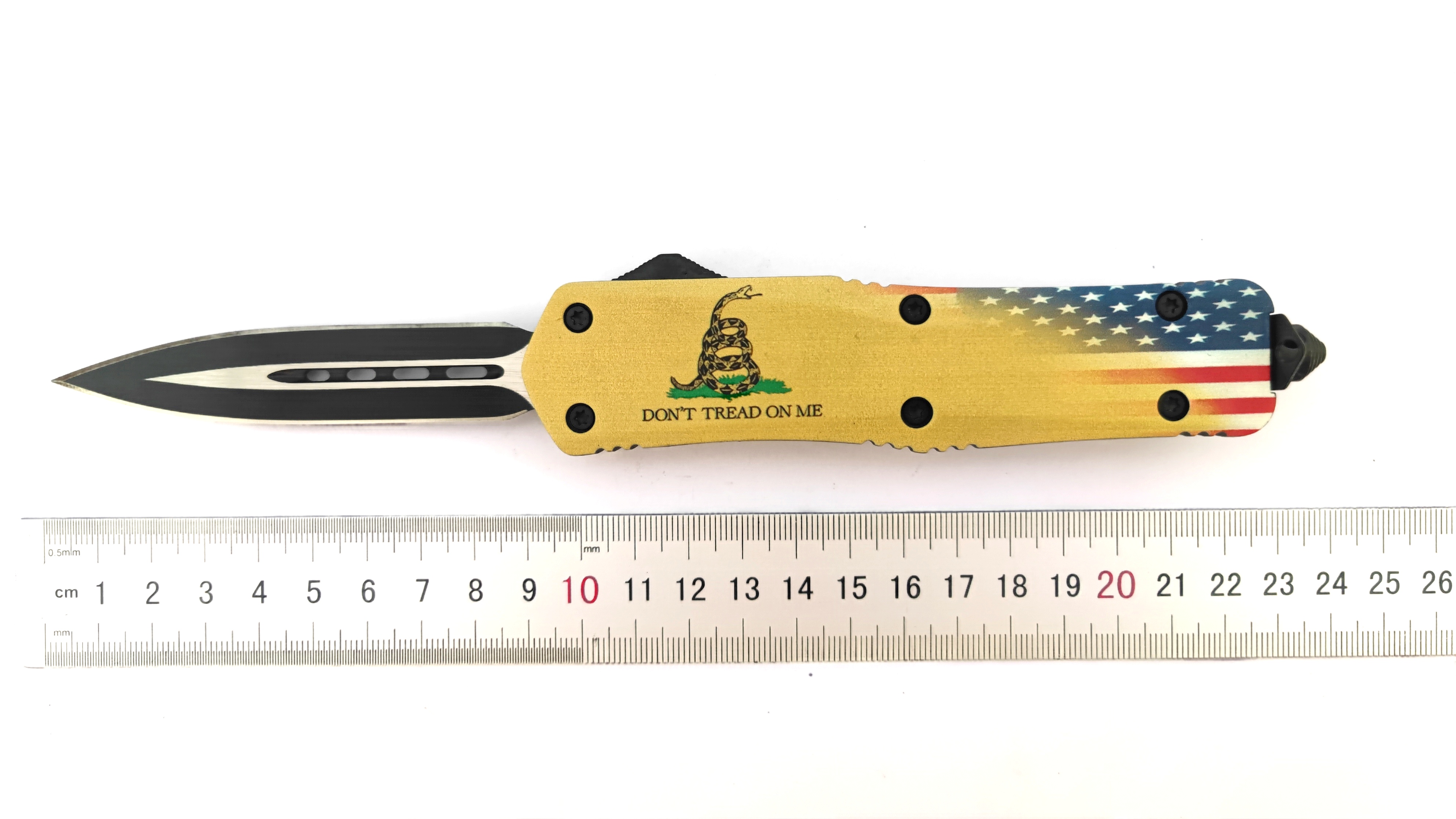 Double-Edged Blade Otf Automatic Knives Out The Front Knives Spear Point Action Knife