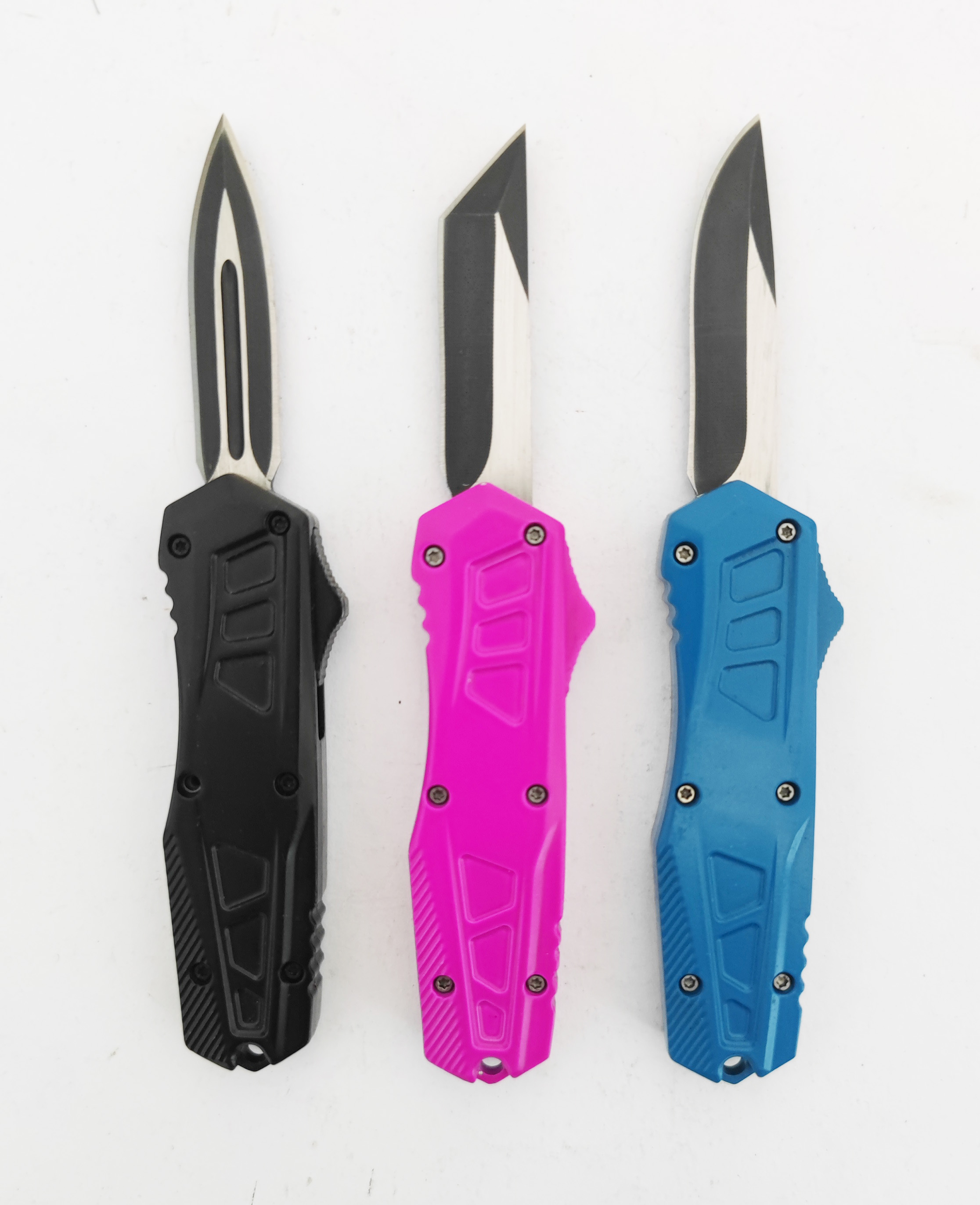 Damascus Steel Optional Lightning Automatic Otf Knife Mini Small Pocket Knives