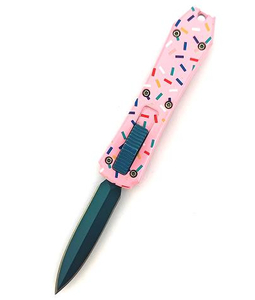 Factory Pocket Blue Colorful Mini Dessert Warrior Knife Donut Pink Blaster Automatic Otf Knife