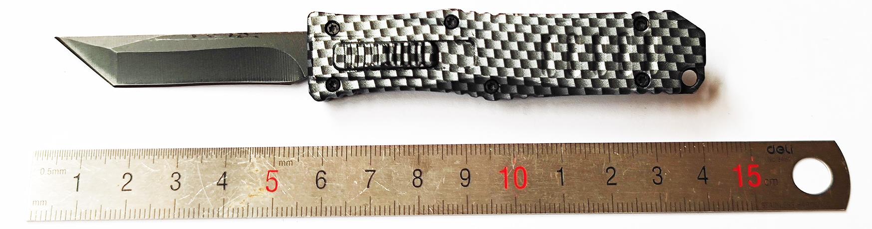 5.4 Inches Carbon Fiber Coated Automatic Knife Camping Folding Portable Knives Otf Knife