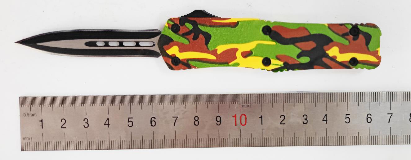 Camouflage Camo Defence Otf Auto Switch Blade Pocket Spring-Assited Knife