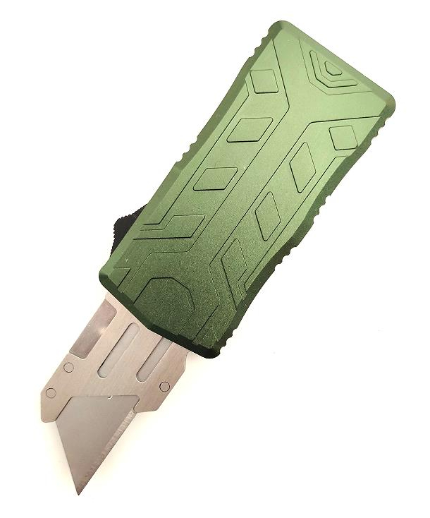 Exchangeable Blade Case Opener Auto Otf Switchblade Utility Aluminum Retractable Cutting Knife Box Cutter Folding Knife