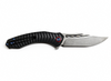 Custom OEM EDC Flipper Folding Pocket Knife with CNC Textured Handle & Stonewashed Blade