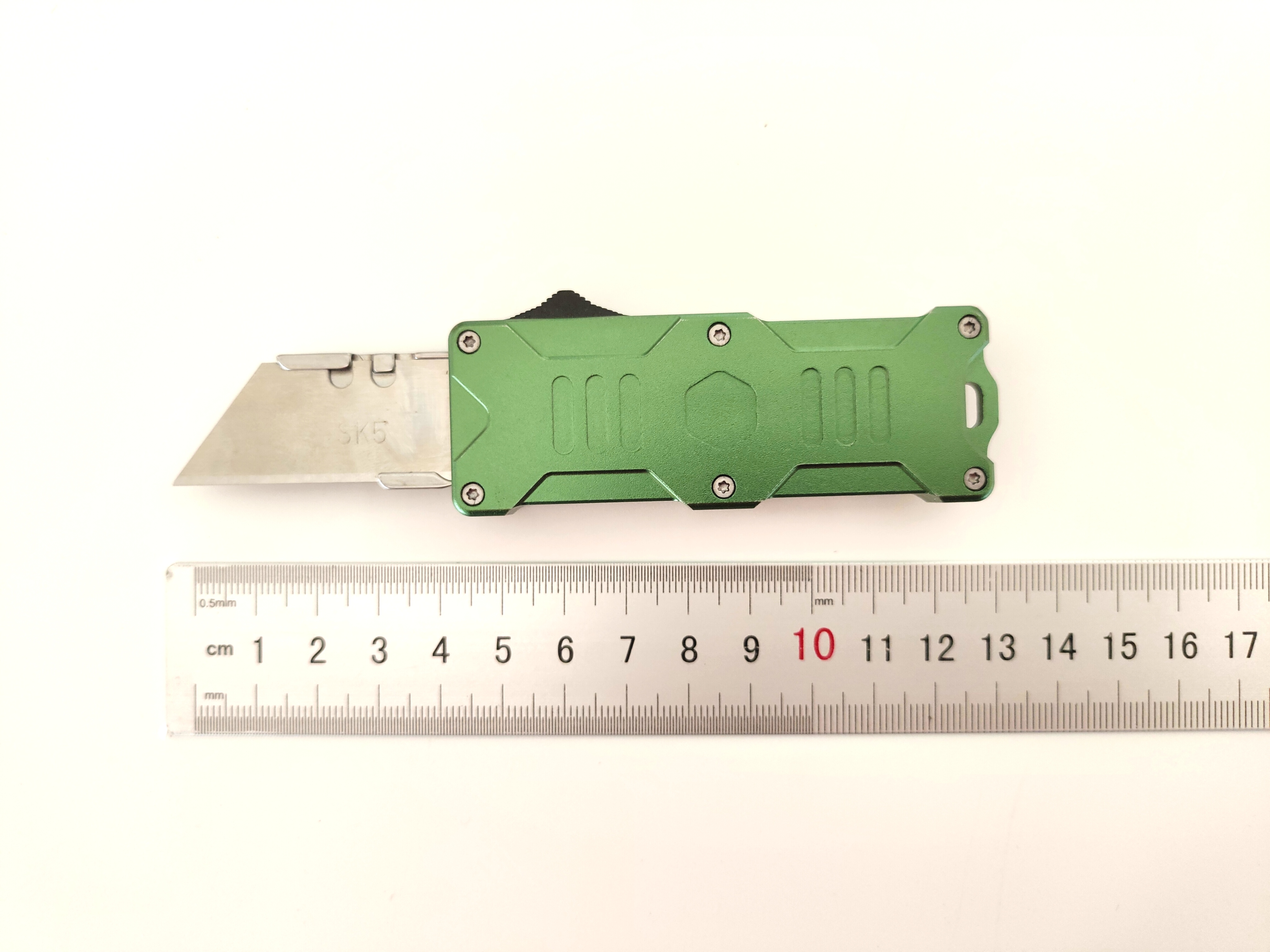 Heavy Duty OTF Utility Knife Sliding Razor OTF Box Cutter - Quick-Change Premium Retractable Pocket EDC Utility Knife with Pocket Clip