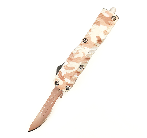 Wholesale OTF Scalpel Knife Factory | Replaceable #24 #23 Blade Double Action Out The Front Utility Pocket Knife Manufacturer