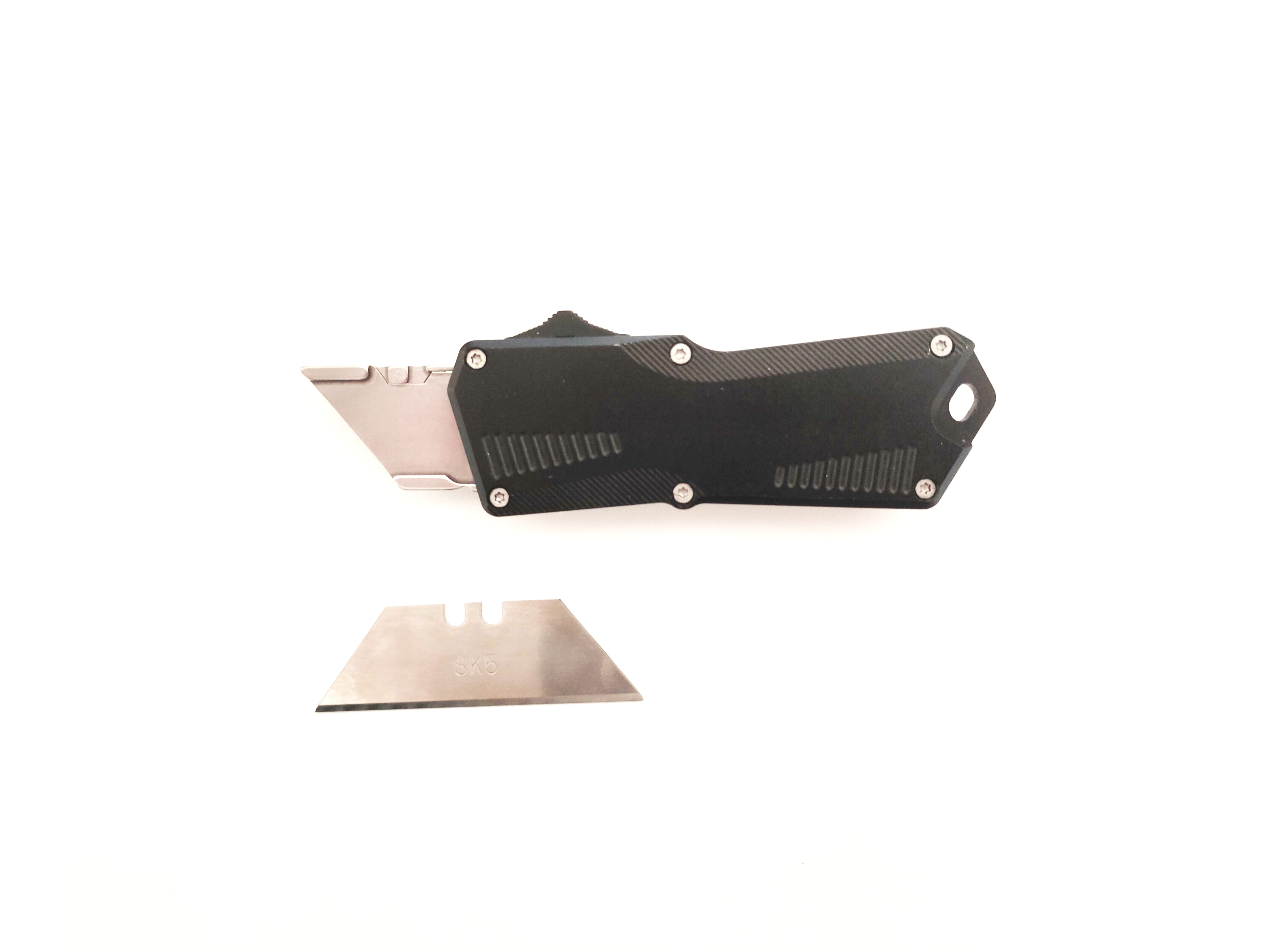 Apex Ring Box Cutter OTF Utility Knife Tactical Ring Knife Carton Opener Razor Knife - Stealth EDC Package Opener & Multi-Tool