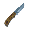 Custom 8 Inch Full Tang Fixed Blade Hunting Knife with Wood Handle & Steel Bolster, Drop Point Outdoor Bushcraft Knife OEM/ODM