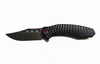 Custom OEM EDC Flipper Folding Pocket Knife with CNC Textured Handle & Stonewashed Blade
