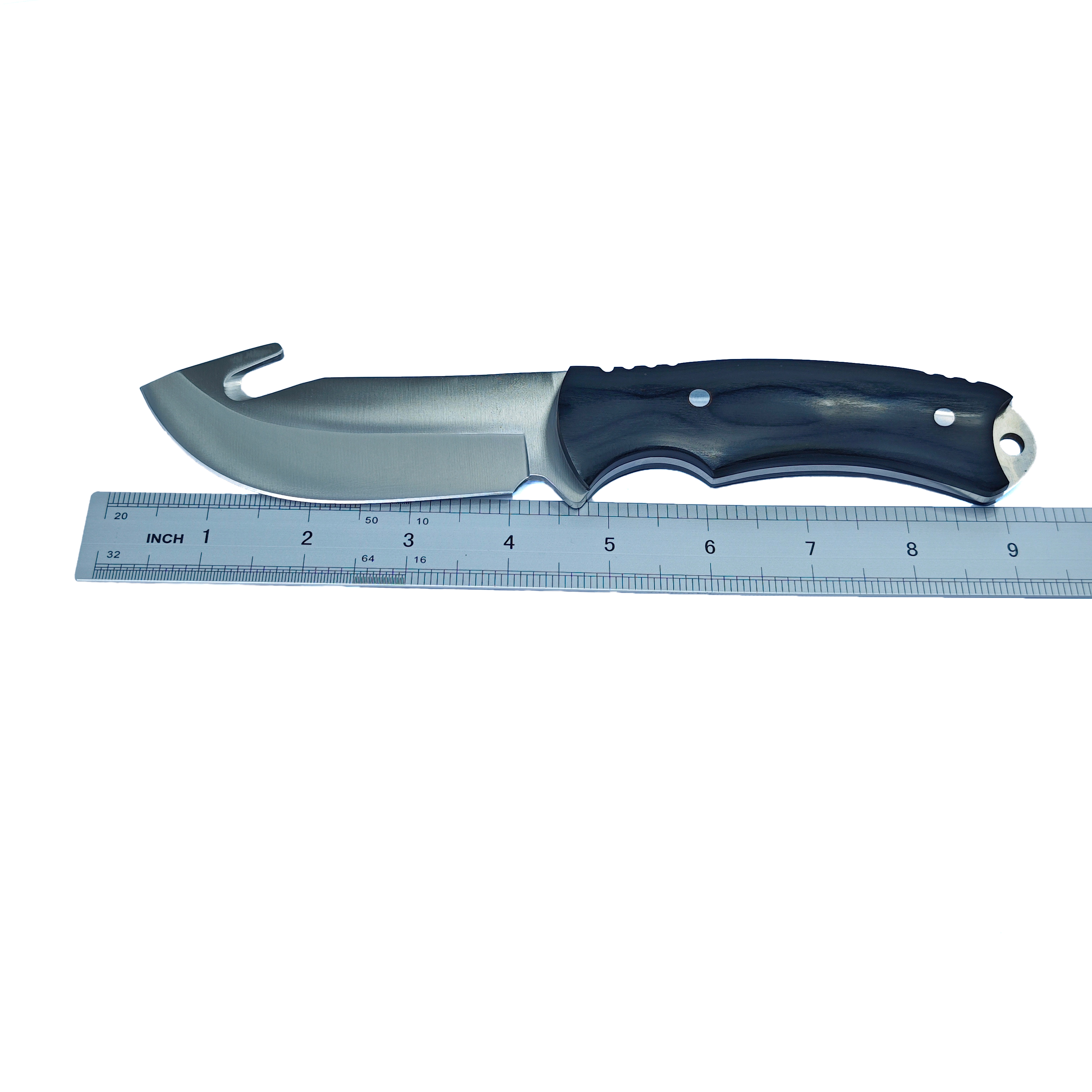 Custom Full Tang Fixed Blade Hunting Knife with Gut Hook, Heavy Duty Outdoor Skinner Knife for Field Dressing OEM/ODM