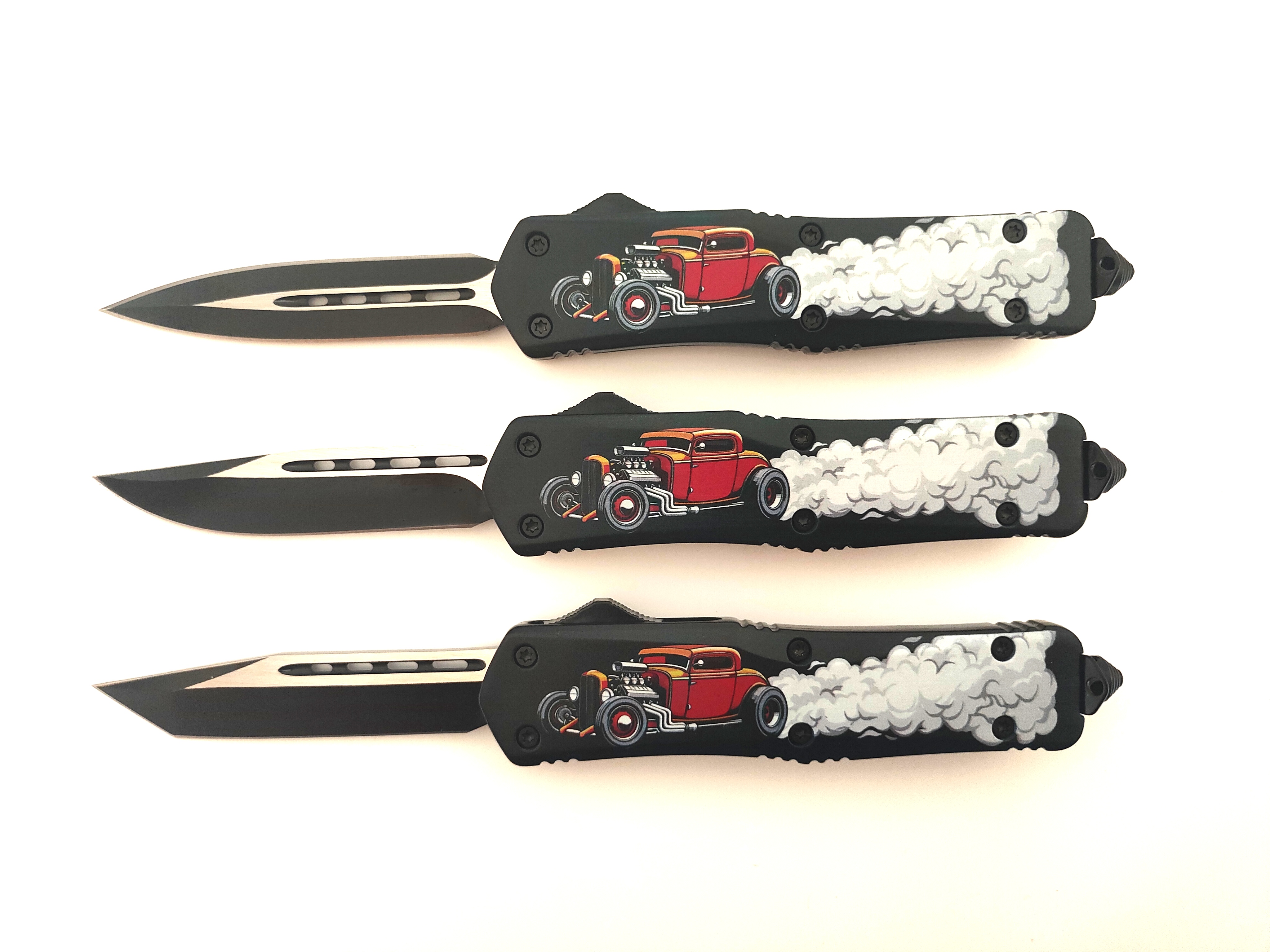 Premium EDC Survival Combat XL Full-Size Out The Front Knife | Heavy Duty Tactical Auto Pocket Knife 