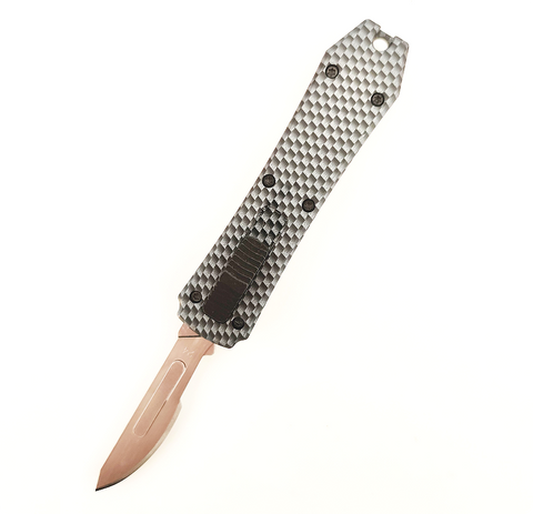 Mini OTF Pocket Scalpel Replaceable Surgical Blades Craft Dissection Factory Wholesale EDC Retractable Out The Front Scalpel Industrial Cutting Cutter