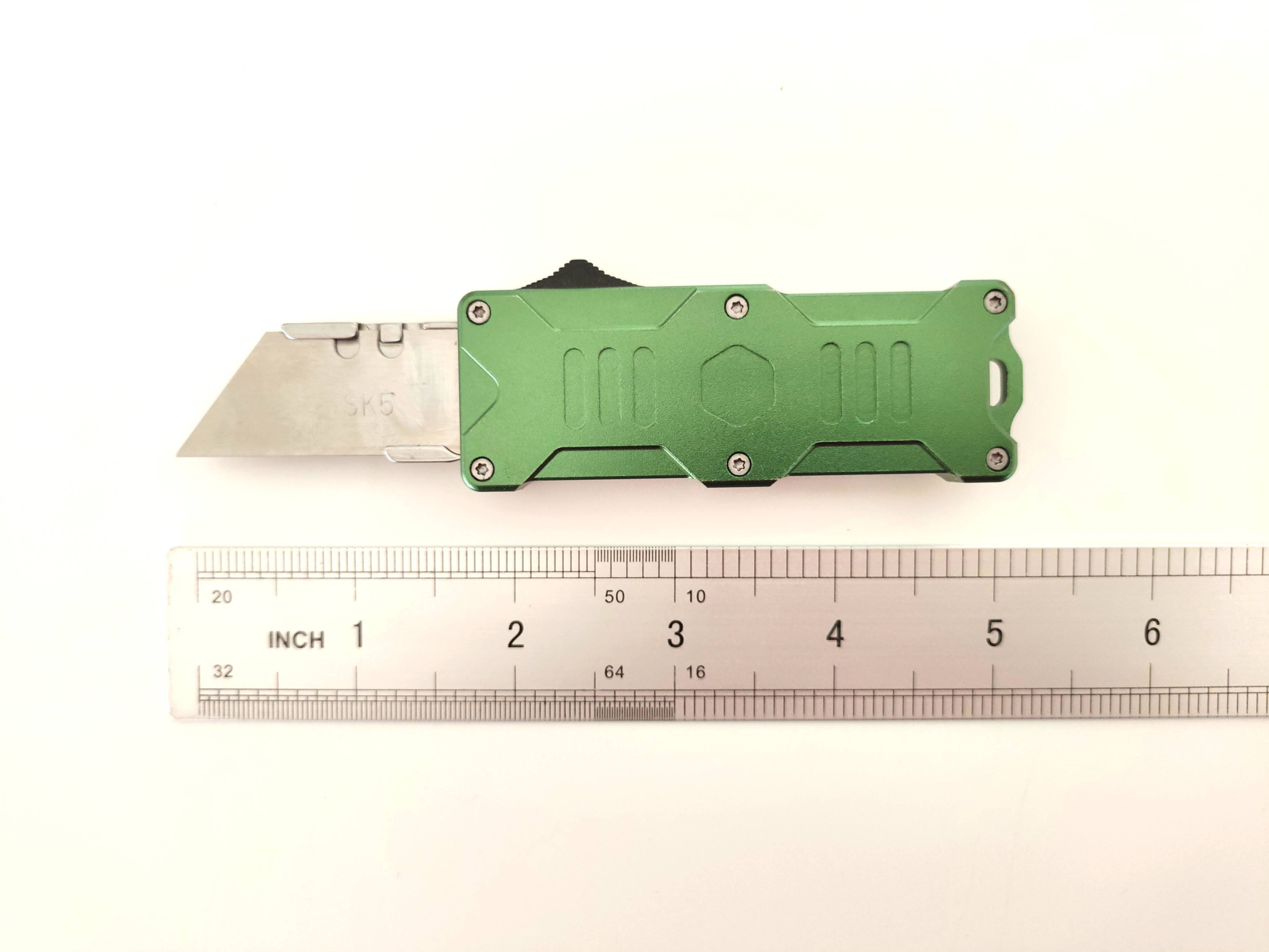 Heavy Duty OTF Utility Knife Sliding Razor OTF Box Cutter - Quick-Change Premium Retractable Pocket EDC Utility Knife with Pocket Clip