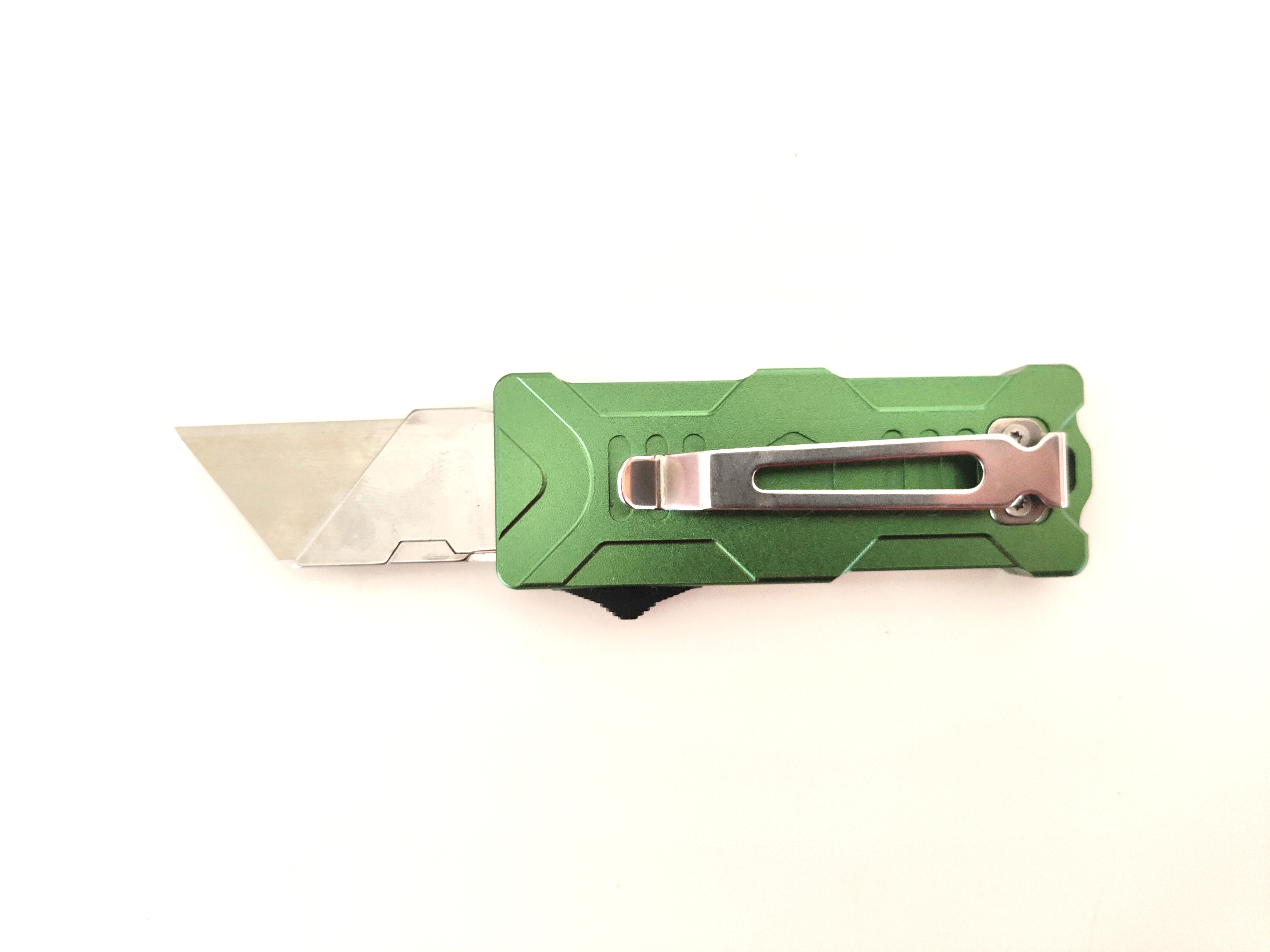 Heavy Duty OTF Utility Knife Sliding Razor OTF Box Cutter - Quick-Change Premium Retractable Pocket EDC Utility Knife with Pocket Clip