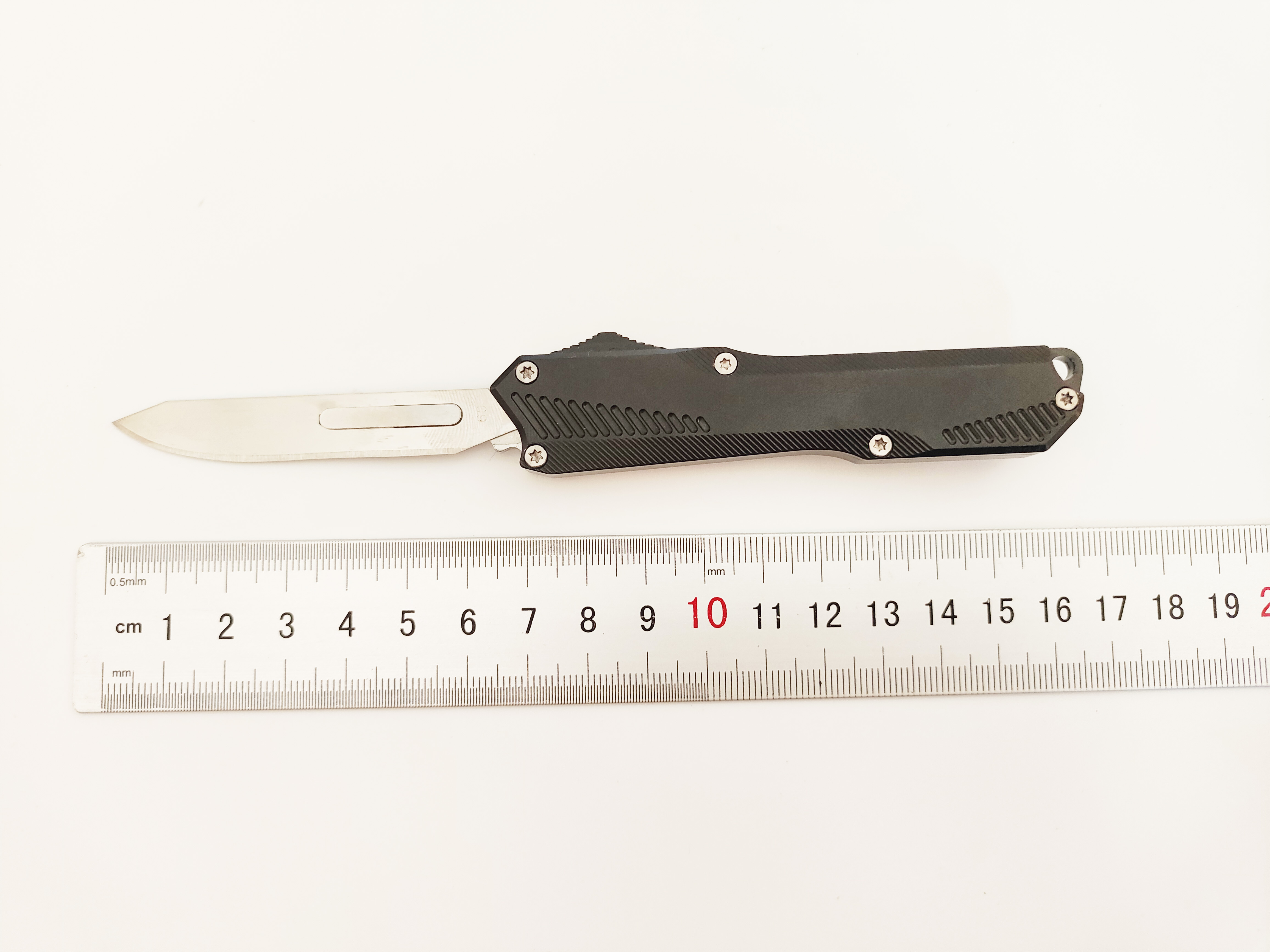 Wholesale #60 Replaceable Blade OTF Utility Knife | CNC Aluminum Handle Slide Out Safety OTF Scalpel EDC Hobby Art Pocket Knife for Industrial Cutting