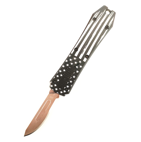 EDC Outdoor Automatic Utility OTF Scalpel Knife | CNC Aluminum Sliding Blade Craft Precision Cutting Packaging Industrial DIY Wholesale Bulk
