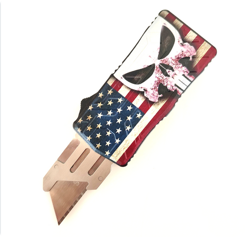 Quick Change Out The Front Box Cutter Utility Sliding Razor Knife - Standard Blade CNC Aluminum Pocket Clip 