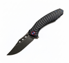 Custom OEM EDC Flipper Folding Pocket Knife with CNC Textured Handle & Stonewashed Blade