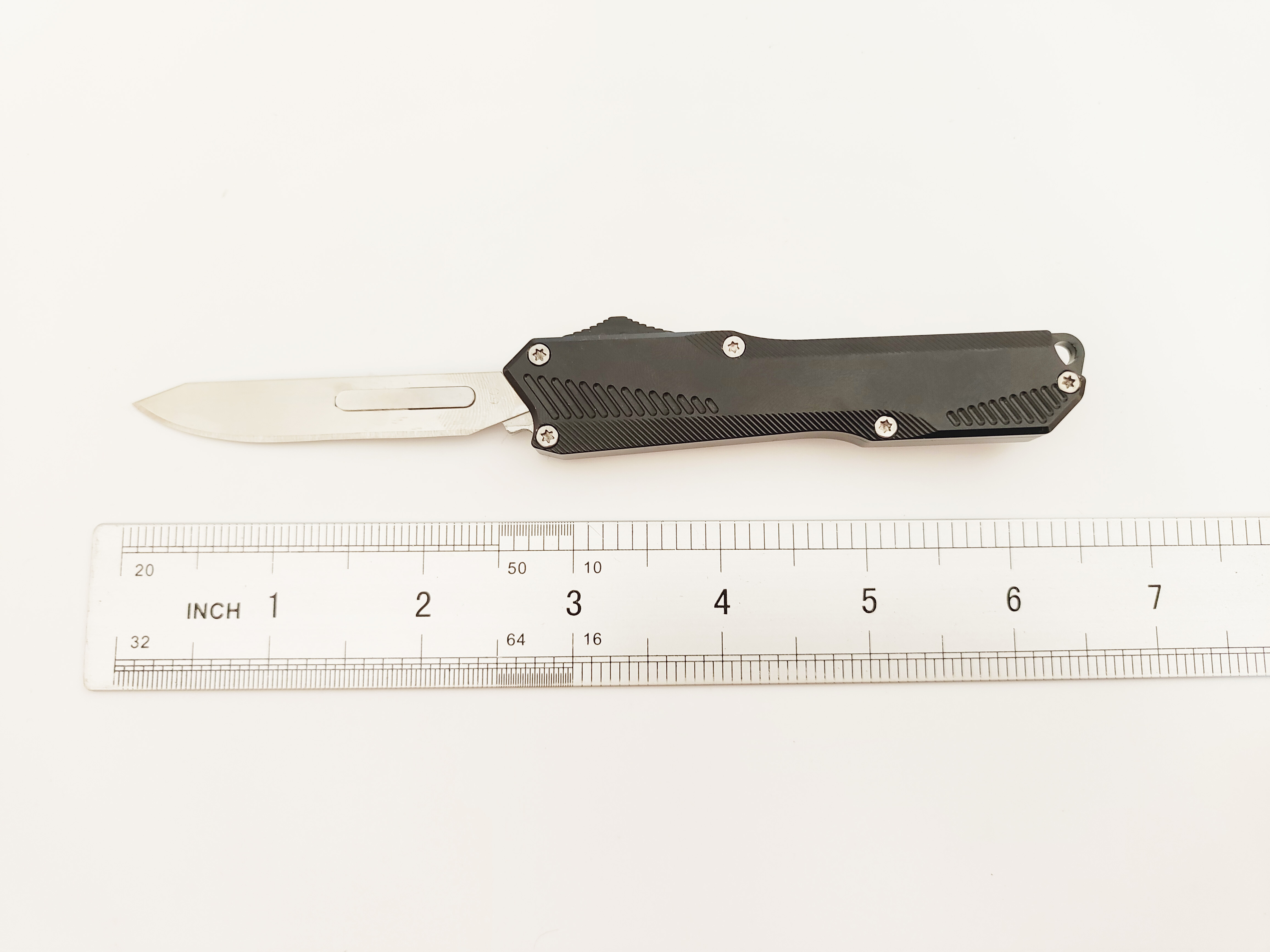 Wholesale #60 Replaceable Blade OTF Utility Knife | CNC Aluminum Handle Slide Out Safety OTF Scalpel EDC Hobby Art Pocket Knife for Industrial Cutting
