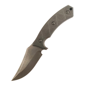 Custom 9.45 Inch Full Tang Tactical Survival Knife with Black Stonewashed Blade & Textured G10 Handle, Heavy Duty Outdoor Fixed Blade Knife OEM/ODM