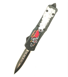 Premium EDC Survival Combat XL Full-Size Out The Front Knife | Heavy Duty Tactical Auto Pocket Knife 