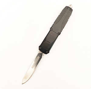 CNC Aluminum OTF Scalpel Knife Quick Release #60 Blade Hobby Utility Tool | Tactical Push-Button Sliding Pocket EDC Knife