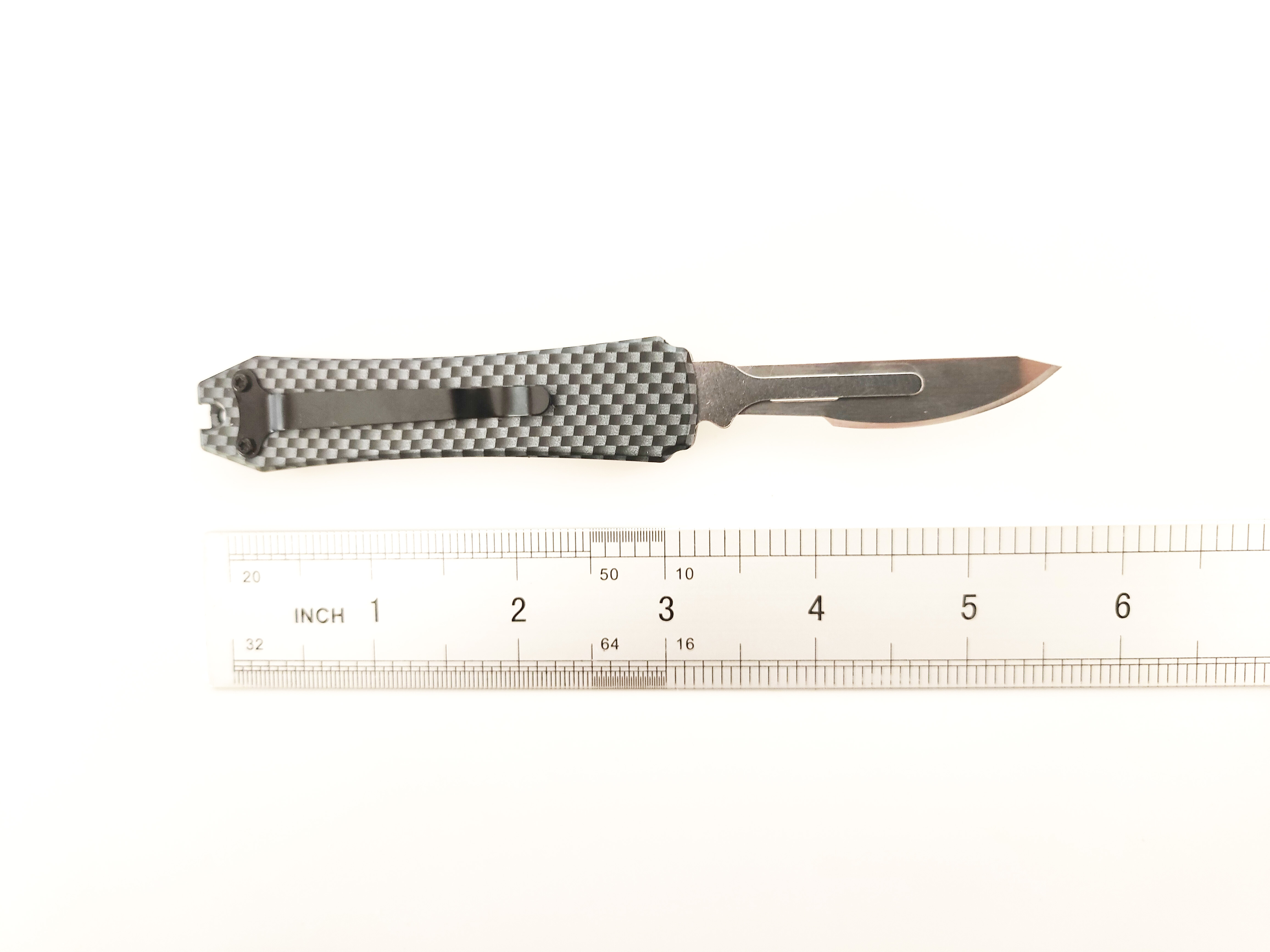 Mini OTF Pocket Scalpel Replaceable Surgical Blades Craft Dissection Factory Wholesale EDC Retractable Out The Front Scalpel Industrial Cutting Cutter