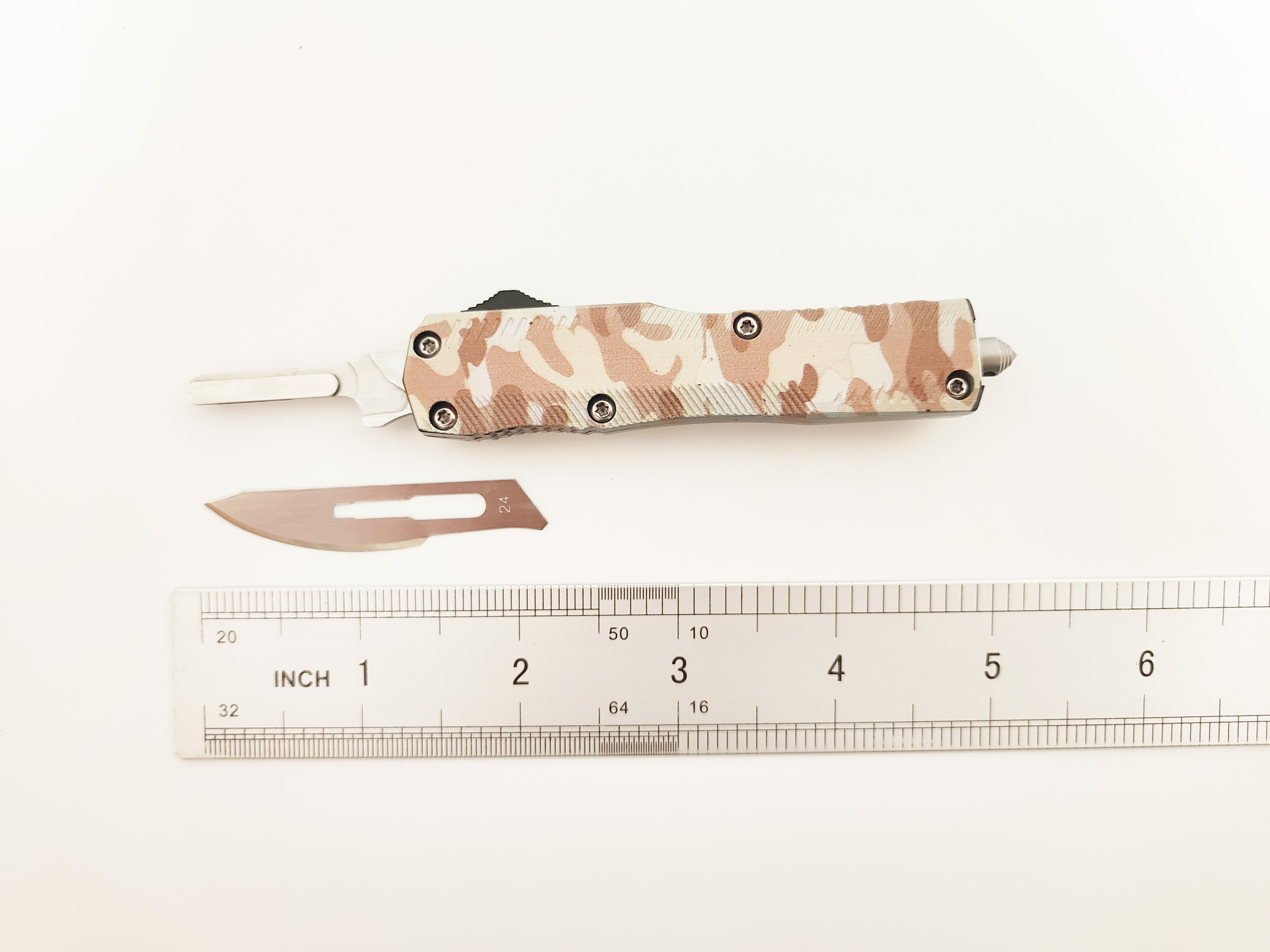 Wholesale OTF Scalpel Knife Factory | Replaceable #24 #23 Blade Double Action Out The Front Utility Pocket Knife Manufacturer